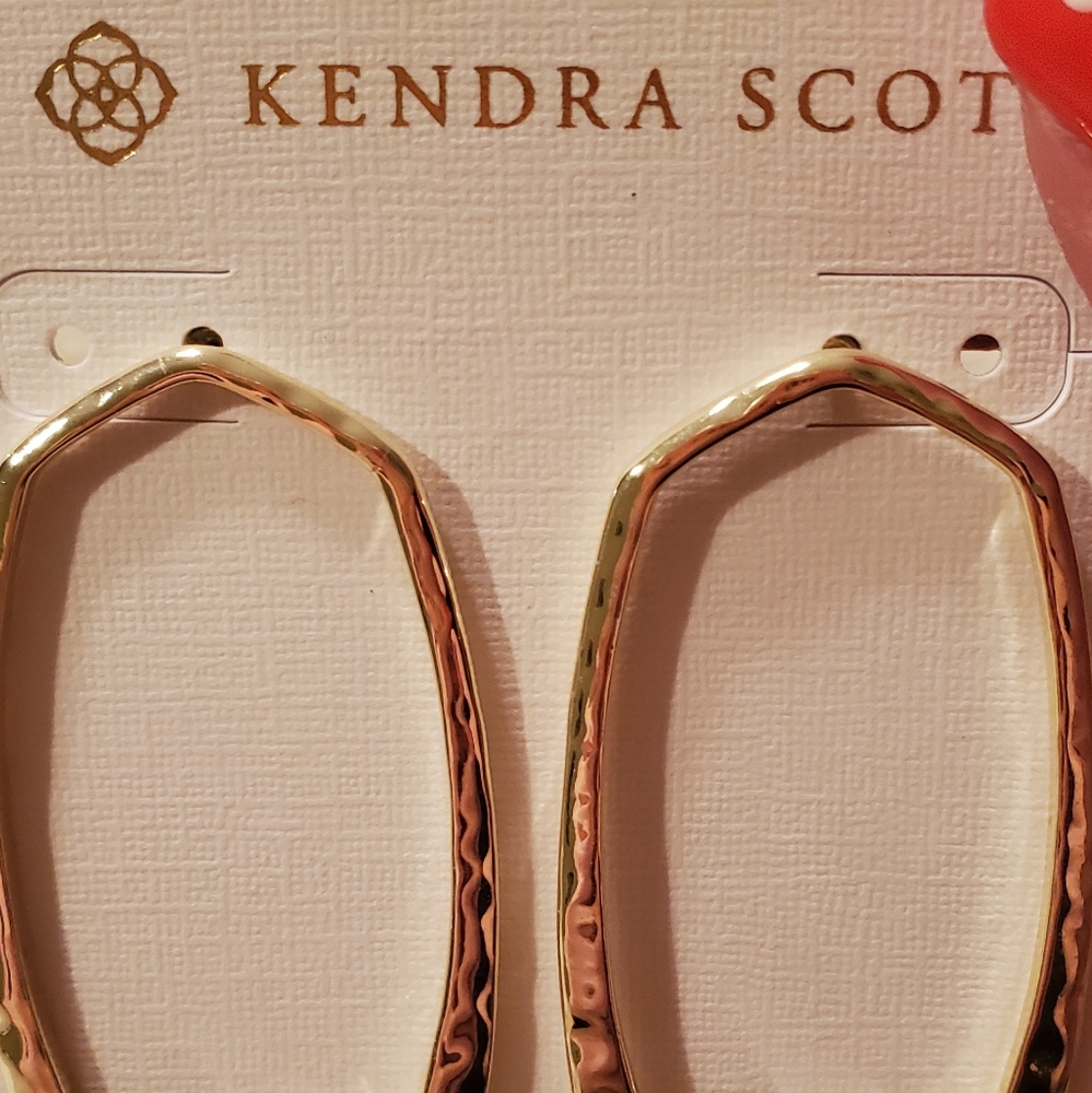 Kendra Scott hammered gold earrings